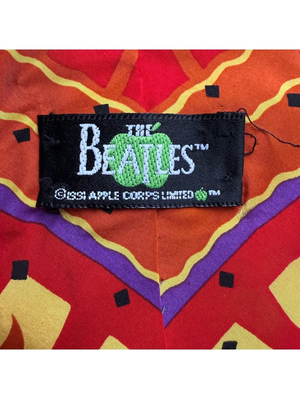 Vintage 1991 The Beatles Good Day Sunshine Silk Tie Made USA Psychedelic